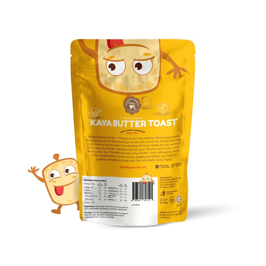 BẮP RANG BƠ VỊ BÁNH MÌ NƯỚNG KAYA KIỂU SINGAPORE THƯƠNG HIỆU THE KETTLE GOURMET - KAYA BUTTER TOAST POPCORN 65G / BICH