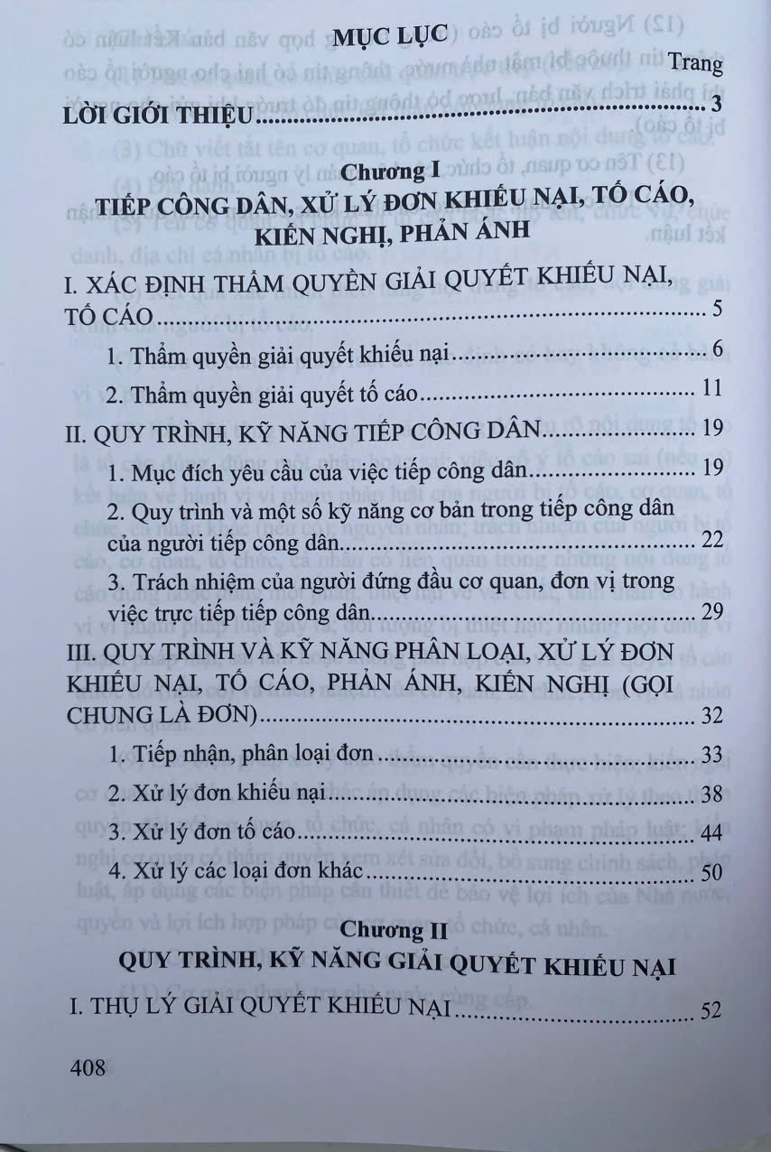 Quy Trình, Kỹ Năng Tiếp Công Dân, Xử Lý Đơn Và Giải Quyết Khiếu Nại, Tố Cáo
