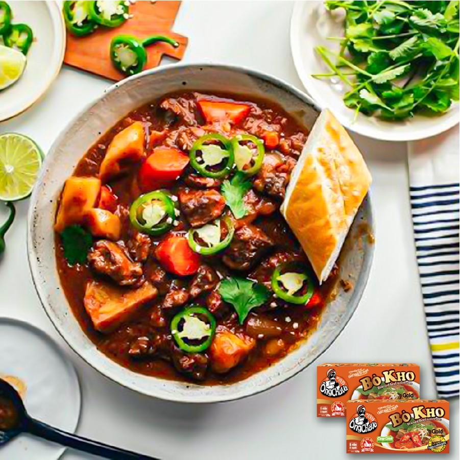 Lốc 20 Viên Gia Vị Bò Kho Gold Ông Chà Và 126g (Braised Beef Broth Cubes)