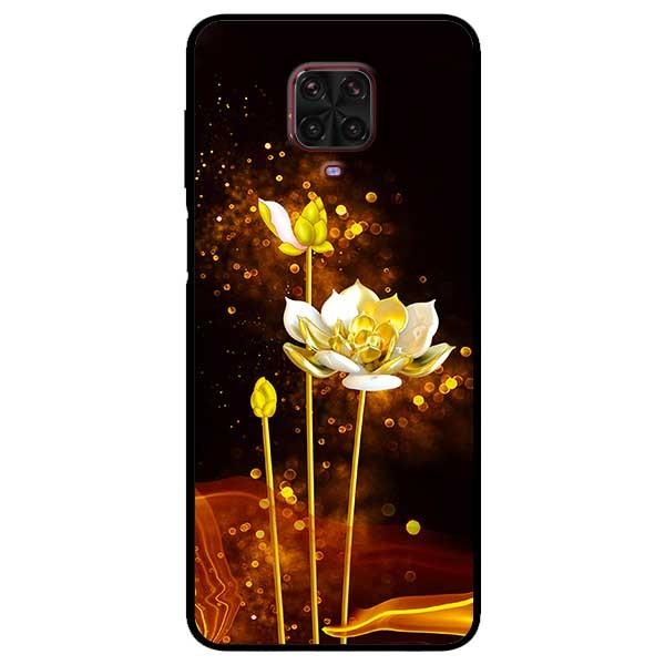 Ốp lưng dành cho Xiaomi Mi Redmi Note 9s - Note 9 Pro - Note 9 Pro Max - mẫu Sen Trắng Vàng 2