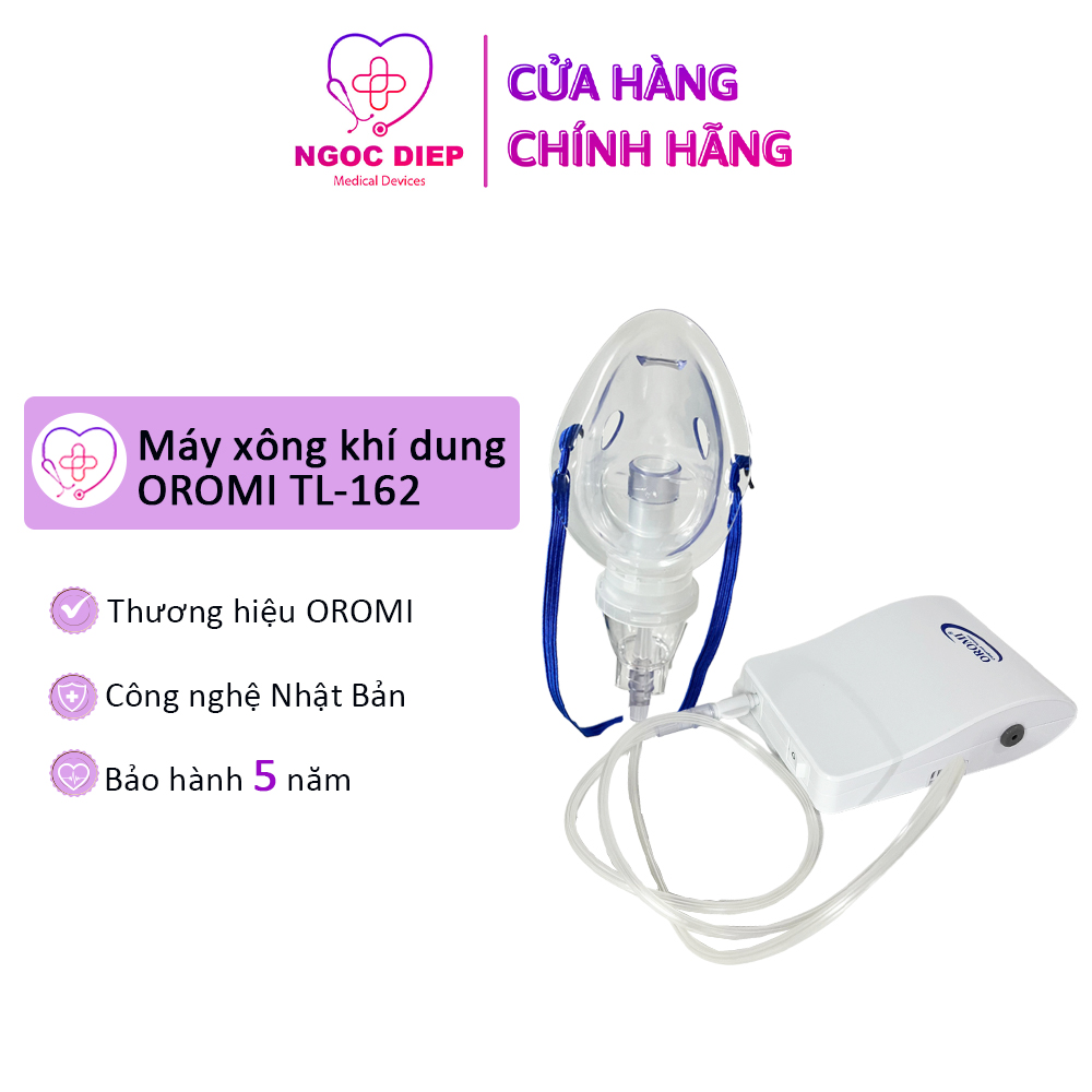 Máy xông khí dung OROMI TL-162 - Bộ xông mũi họng cho người lớn và trẻ em - Bảo hành chính hãng 5 năm