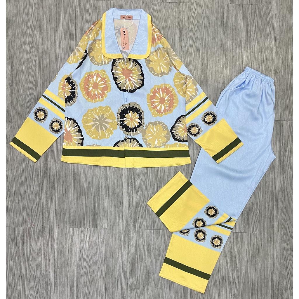Đồ Bộ Pyjama lụa xước ánh kim cao cấp chuẩn loại 1