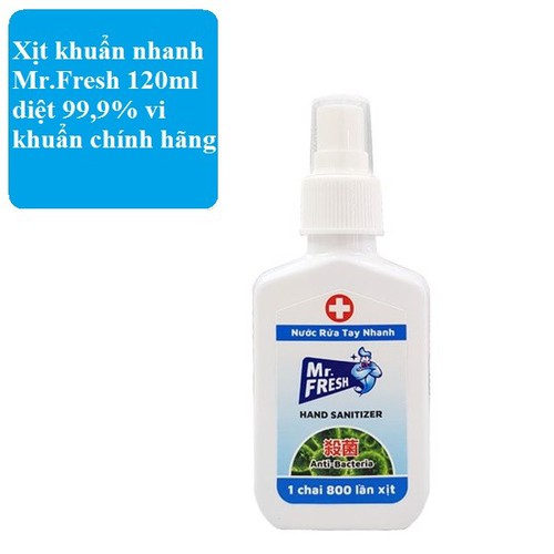 Xịt rửa tay nhanh khử trùng Mr.Fresh -120ml