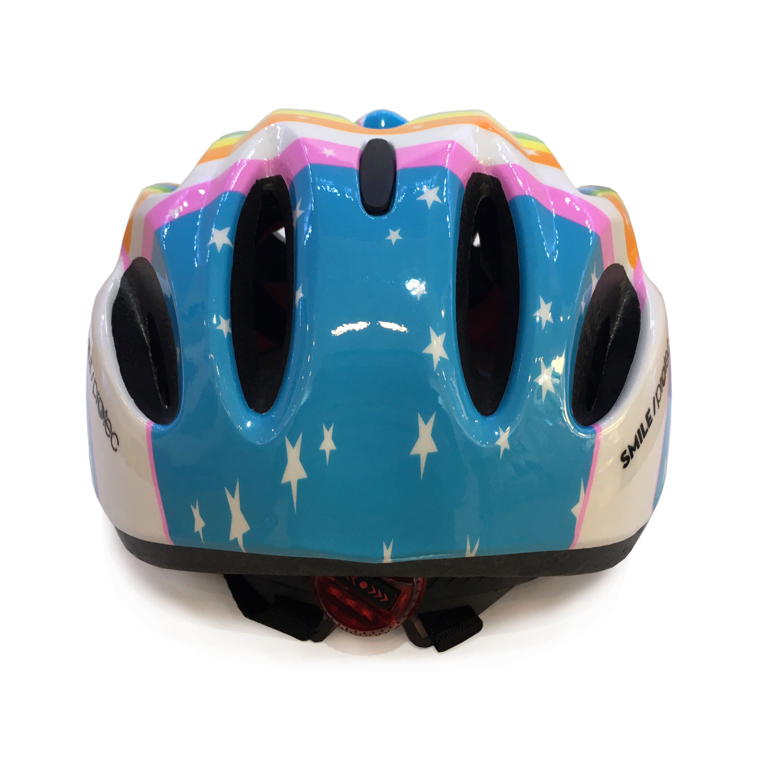 Hình ảnh Mũ bảo hiểm xe đạp trẻ em Protec SMILE W024, nón bảo hiểm siêu nhẹ tiêu chuẩn Châu Âu, có đèn hậu an toàn, họa tiết đẹp, ấn tượng cho cả bé trai và bé gái
