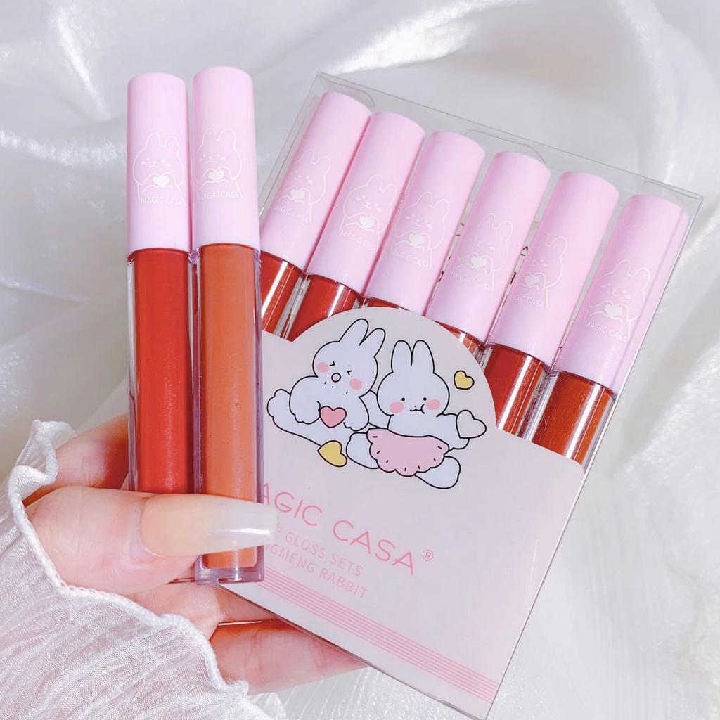 Set 6 Son Kem Lì Thỏ MengMeng MAGIC CASA linhmartvn