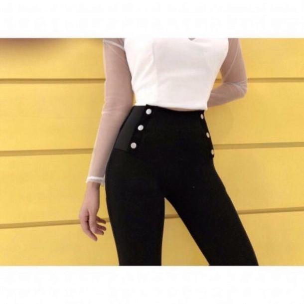 Quần legging cạp cao 6 đinh