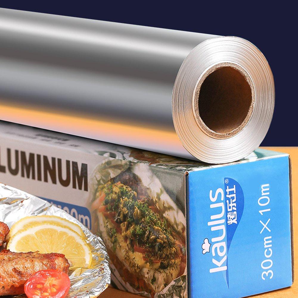 PVN41037 Cuộn giấy bạc nướng nhôm 10 mét KAULUS bọc thực phẩm dùng cho nồi chiên không dầu, lò nướng