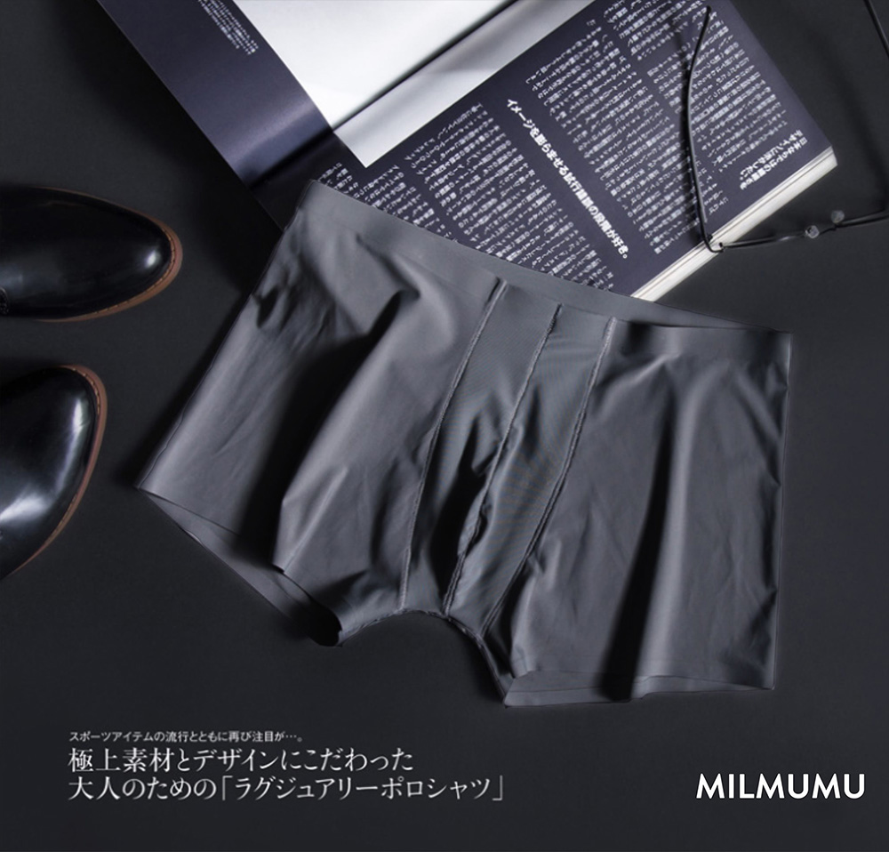 Sịp nam đúc lụa dáng Boxer thương hiệu MILMUMU NHẬT BẢN ️- mặc như không mặc
