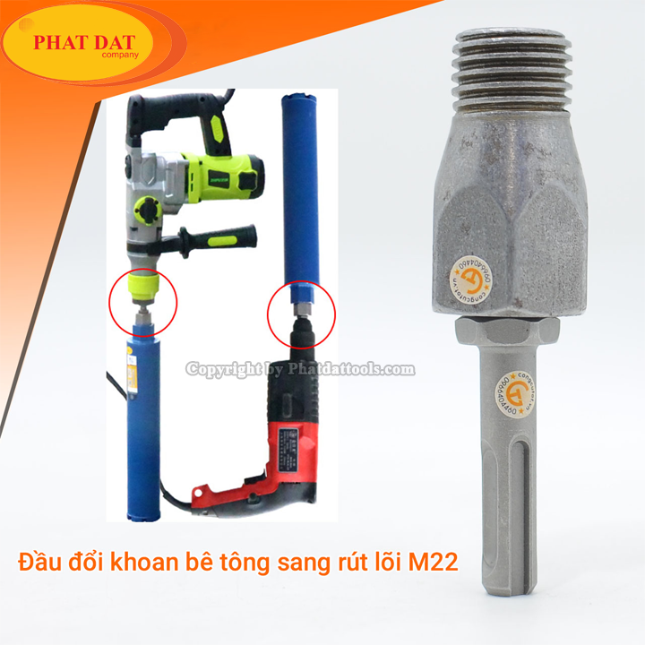 Đầu Chuyển Mũi Khoan Rút Lõi Lắp Máy Khoan Cầm Tay