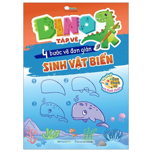 Dino Tập Vẽ - 4 Bước Vẽ Đơn Giản - Sinh Vật Biển