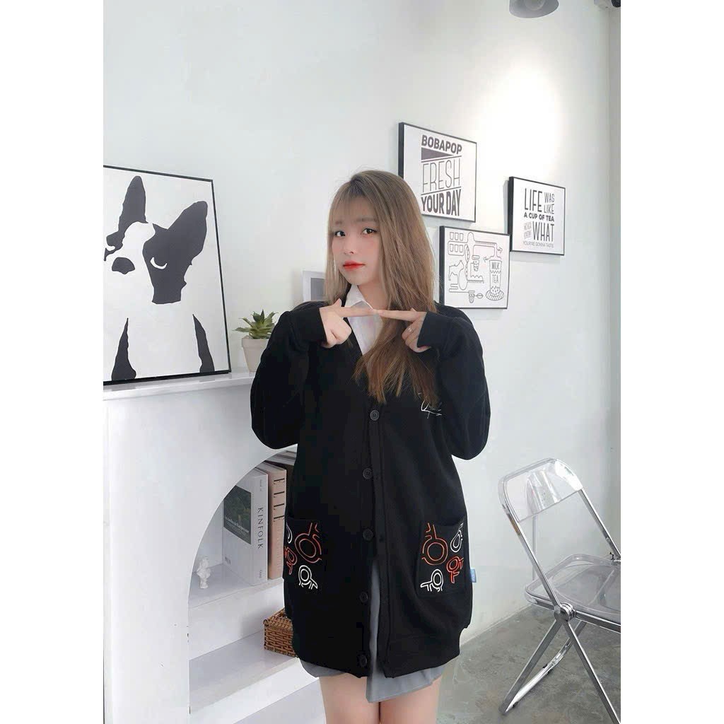 Áo cardigan unisex nam nữ chất nỉ ngoại in chữ OH YEAH mẫu áo khoác cài cúc form rộng, Áo Nỉ cadigan và Sweater hot trend form to đẹp turking unisex