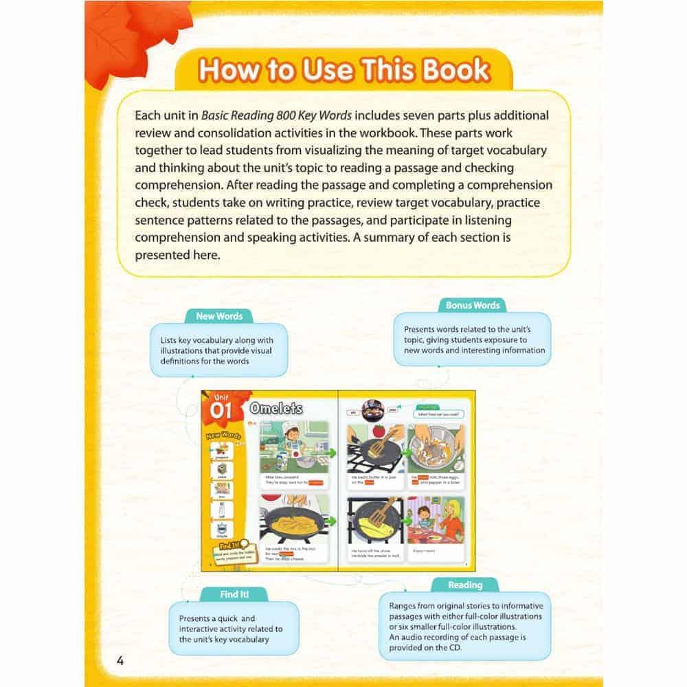 Basic Reading 800 Key Words 1,2,3 - Student Book with Workbook Beginner_High Beginner A1 + Free audio mp3 - Sách chuẩn nhập khẩu trực tiếp từ NXB Compass