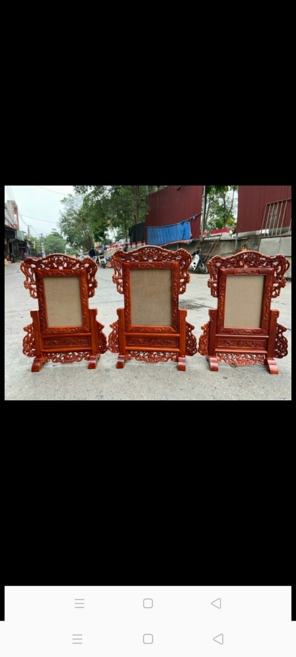 Khung ảnh thờ bằng gỗ hương kt lồng ảnh 25×35cm