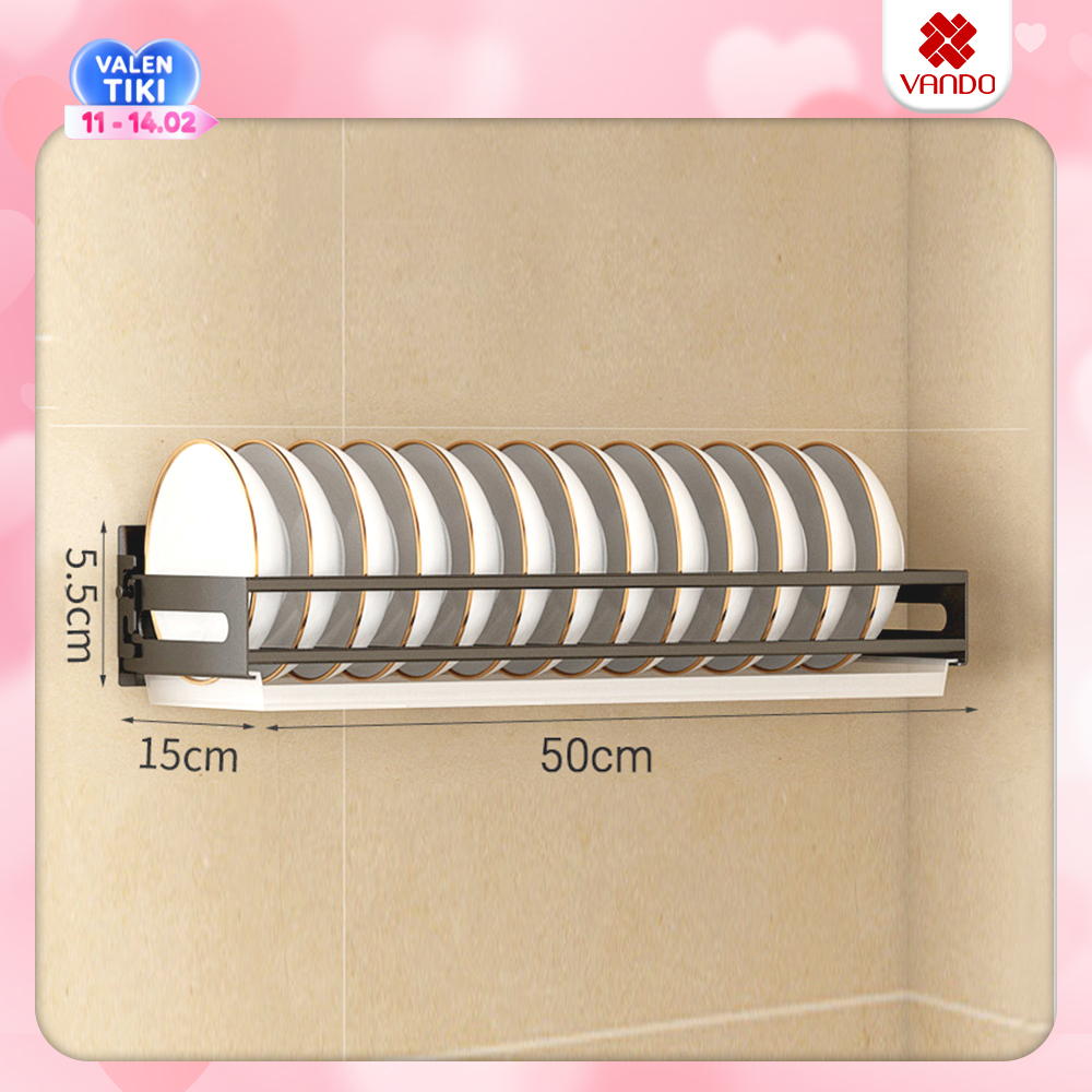 Kệ nhà bếp, giá treo gia vị, giá đựng ống đũa, thớt bằng nhôm cao cấp chống xước VANDO – 702. Giá để bát