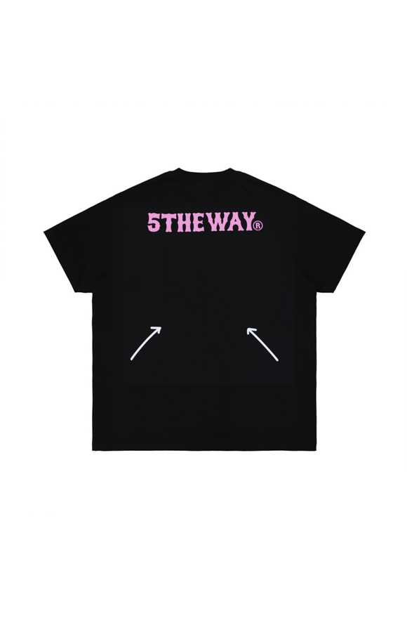 5THEWAY /painting/ SQUARE TEE in BLACK aka Áo Thun ĐEN