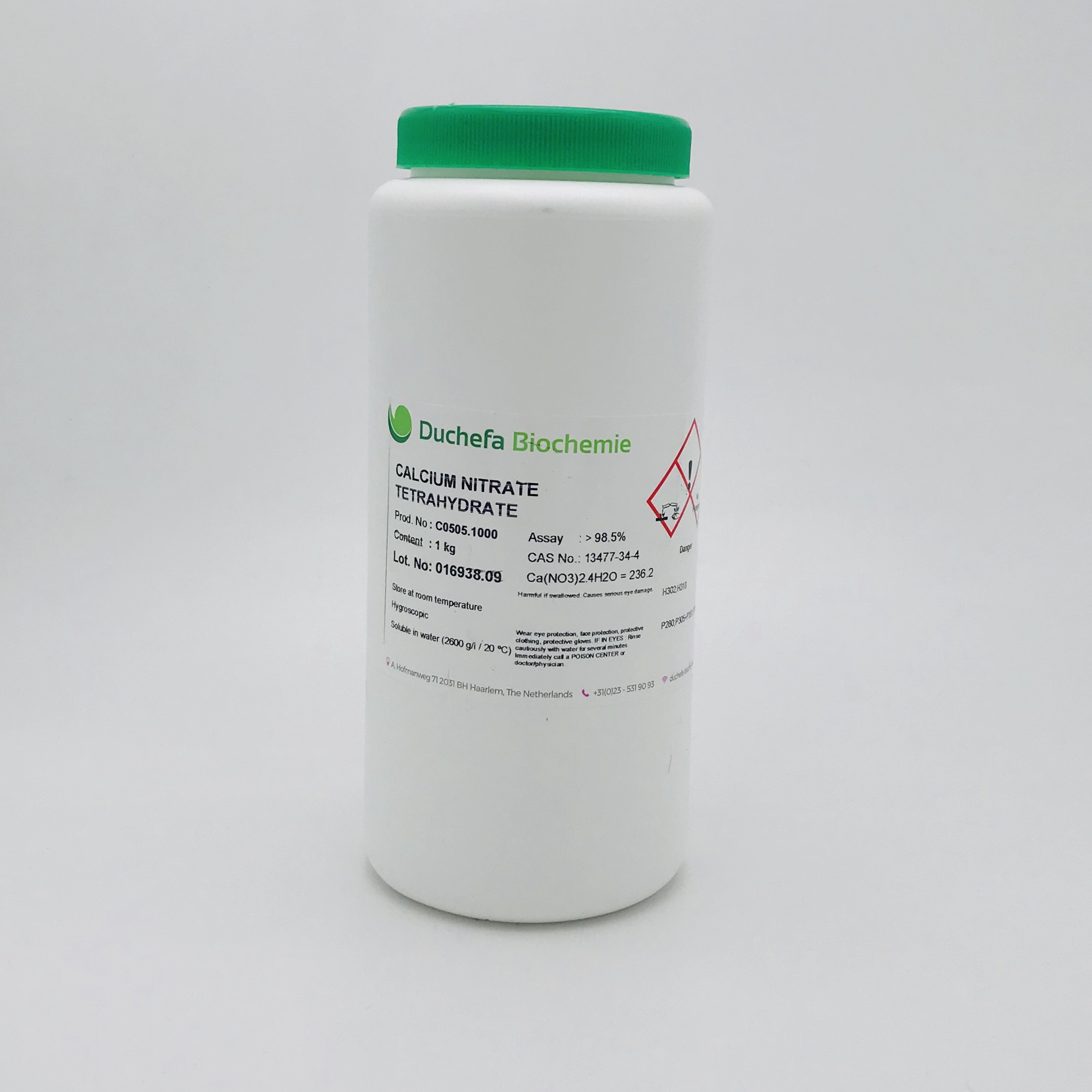  Calcium Nitrate Tetrahydrate 98.5% (Duchefa, Cas 13477-34-4)