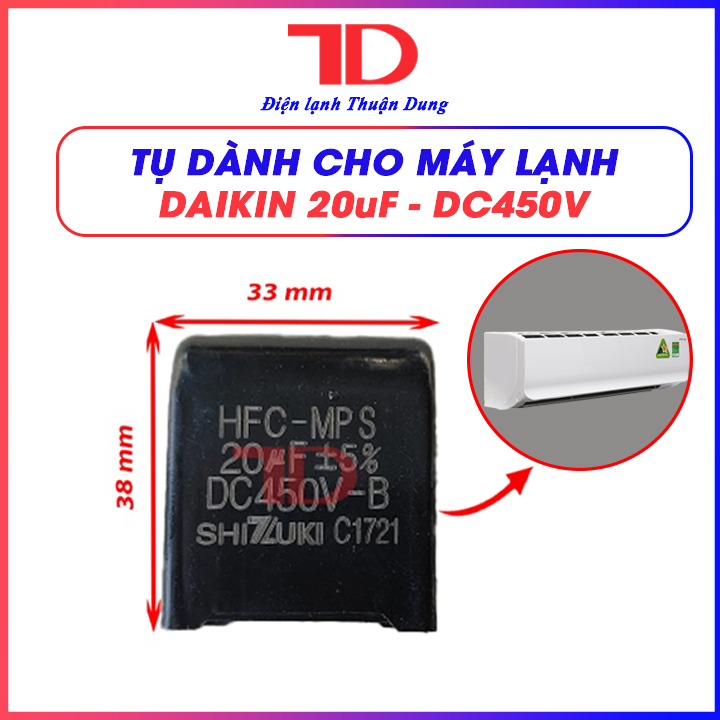 Tụ Điện Điều Hòa Daikin DC450V 20UF Mới Dành Cho Đuôi Nóng Máy Lạnh - Điện Lạnh Thuận Dung