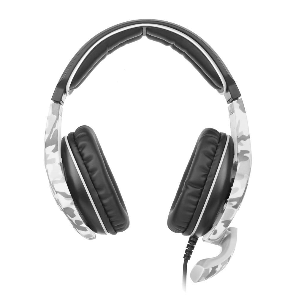 LED Adjustable Stereo PC Headsets 3.5mm Wired Headphones with Microphone