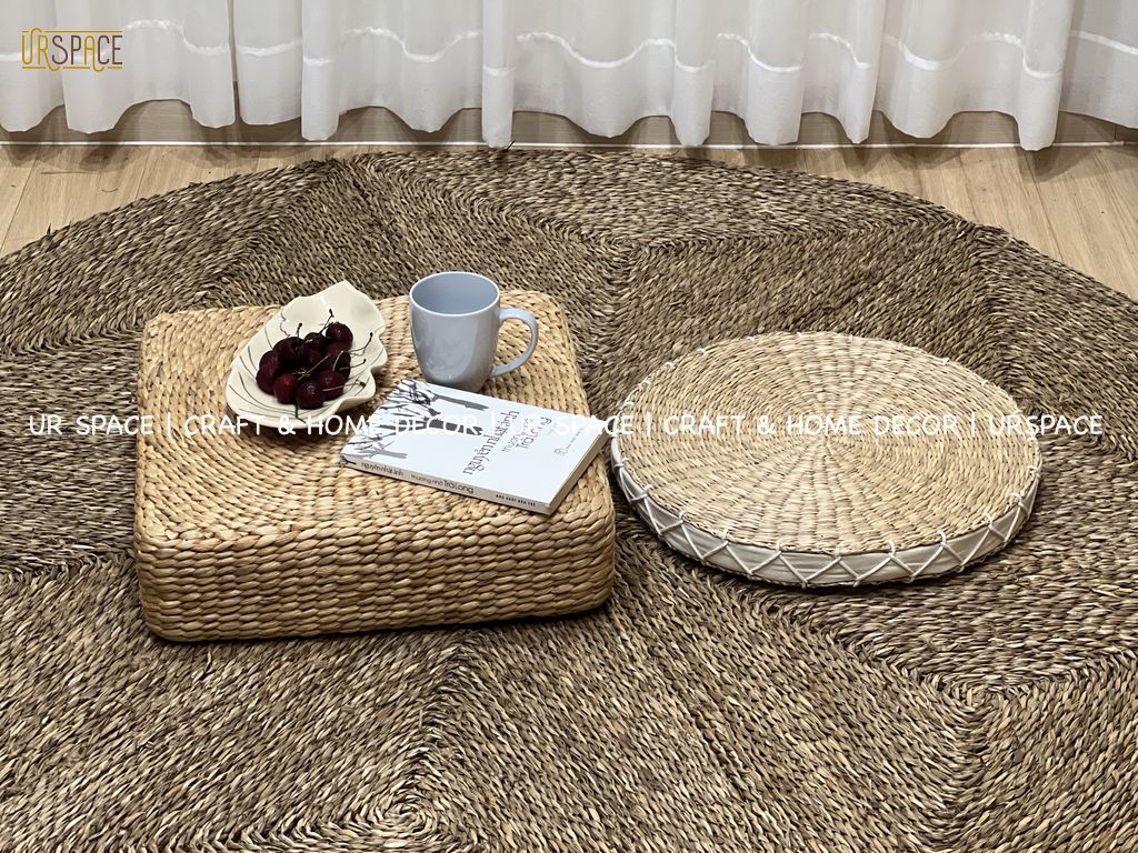 Combo Đệm ngồi bệt tròn & vuông URSPACE thân thiện môi trường / COMBO OF MEDITATION CUSHION