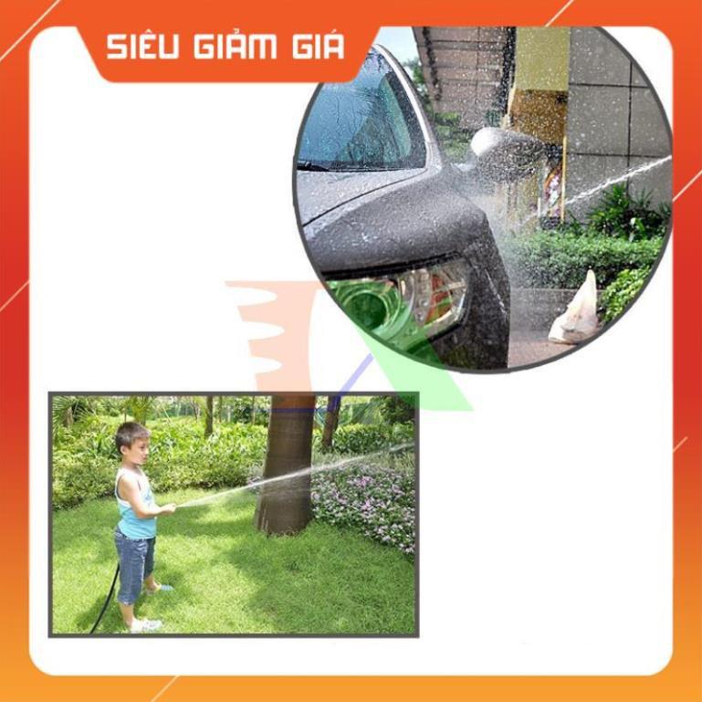Bộ vòi xịt nước tưới cây, rửa xe VOI-N16.534, Bộ 4 món vòi thẳng + 10m Dây 12/16 mm