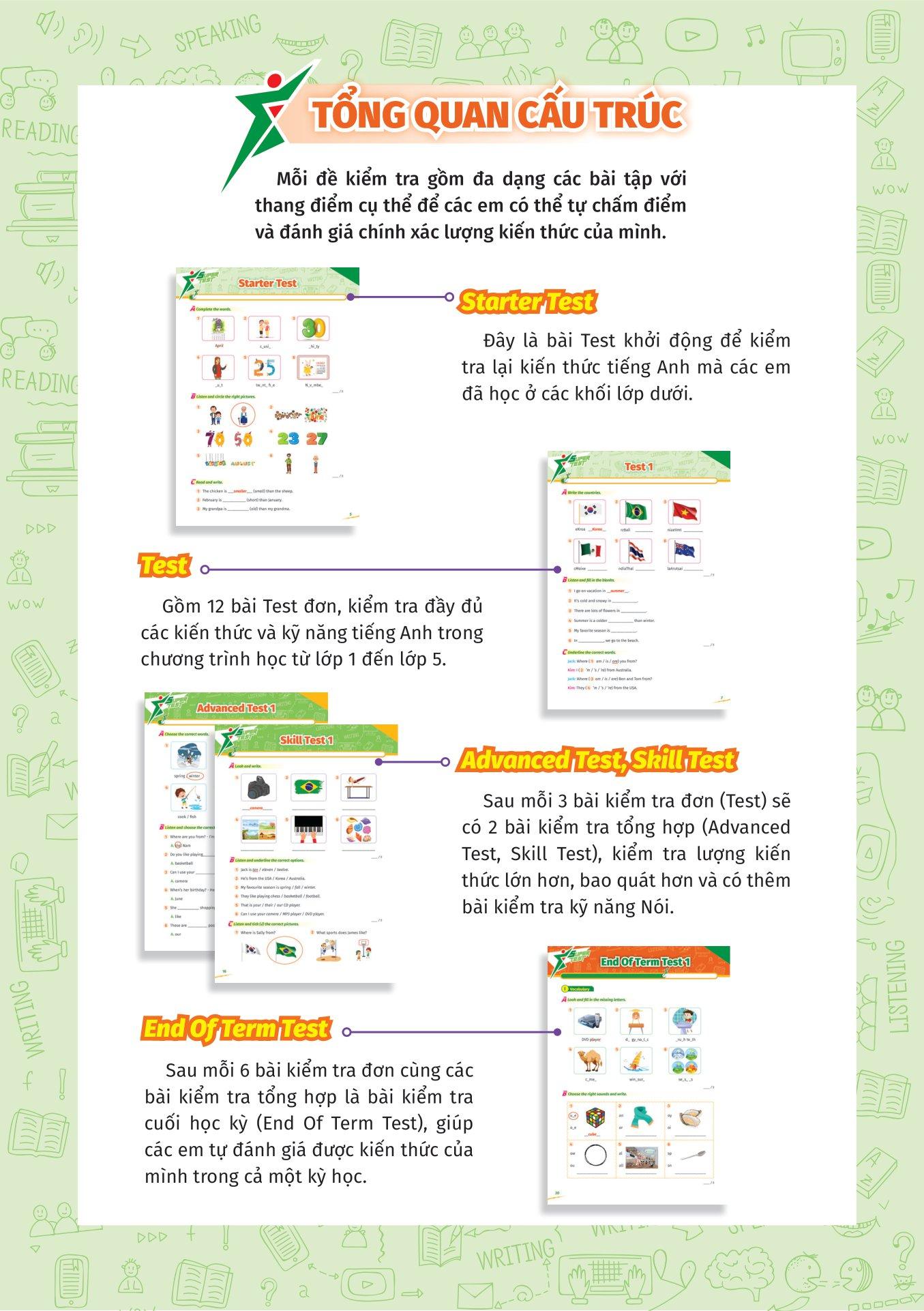 Super Test - Đề Kiểm Tra Nhanh Tiếng Anh Cho Học Sinh Lớp 4