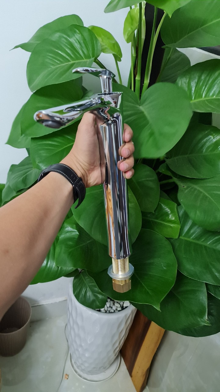 Vòi Lavabo nóng lạnh lá mạ