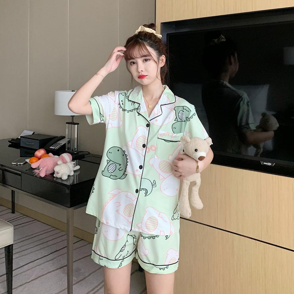 Đồ Bộ Pijama Cộc Mặc Nhà, Bộ Ngủ Cộc Nhiều Màu Xinh Xắn Nhẹ Nhàng CCCP10
