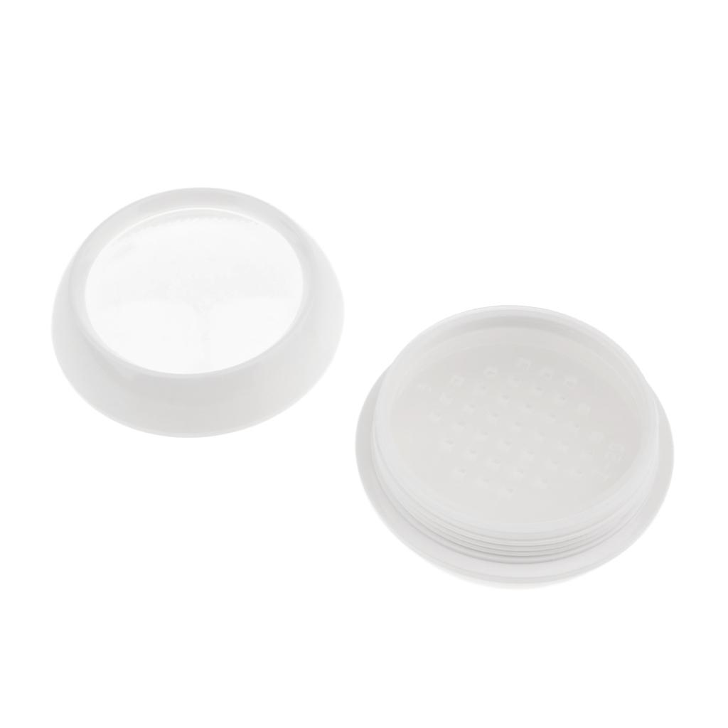 Empty Loose Powder Case with Sifter Lids Refillable Cosmetic Jars Travel 50g