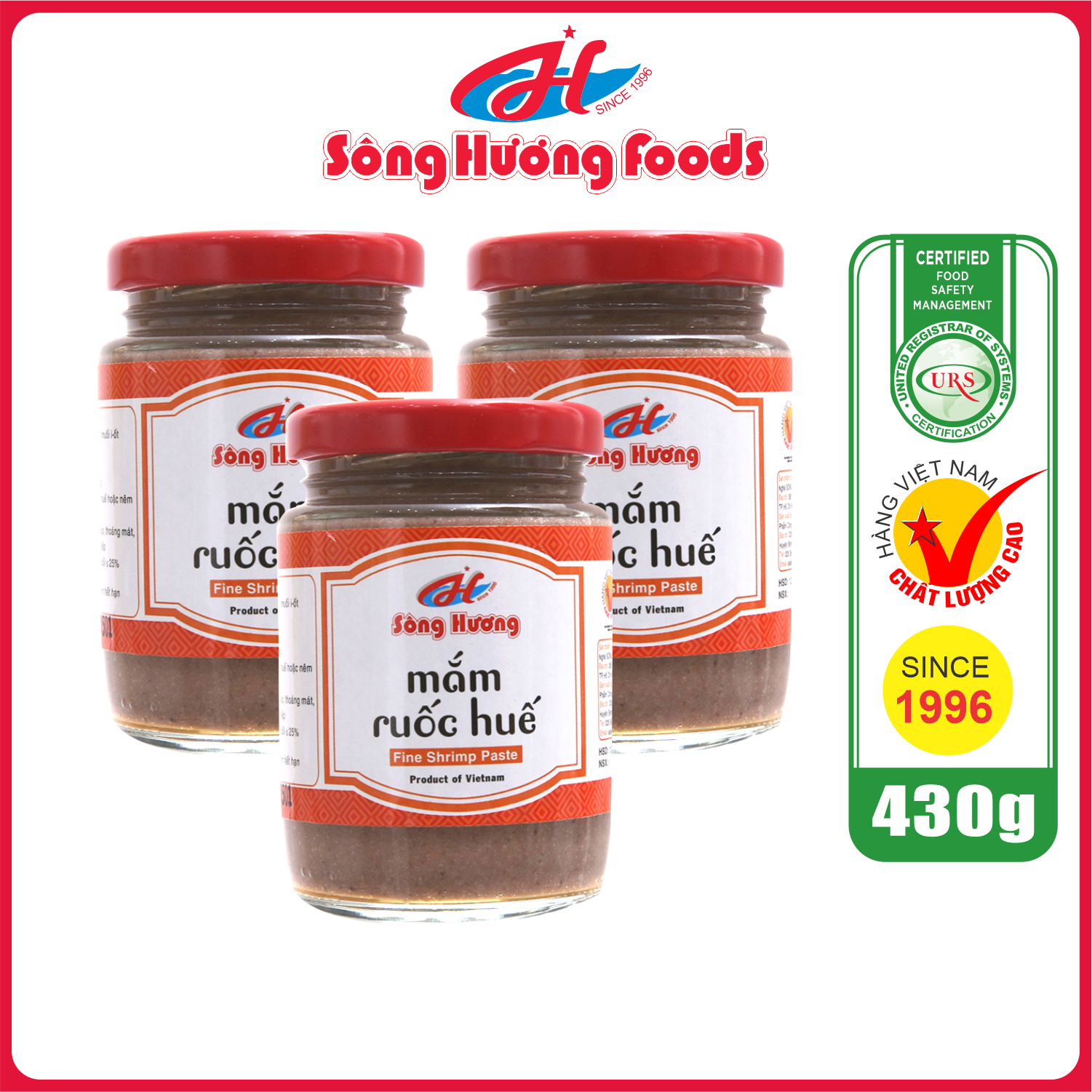 3 Hũ Mắm Ruốc Huế Sông Hương Foods Hũ 430g