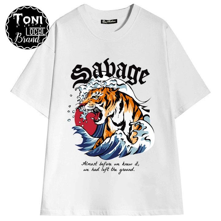 Áo Thun Tay Lỡ Local Brand SABAGE Cotton 100 form rộng nam nữ Unisex