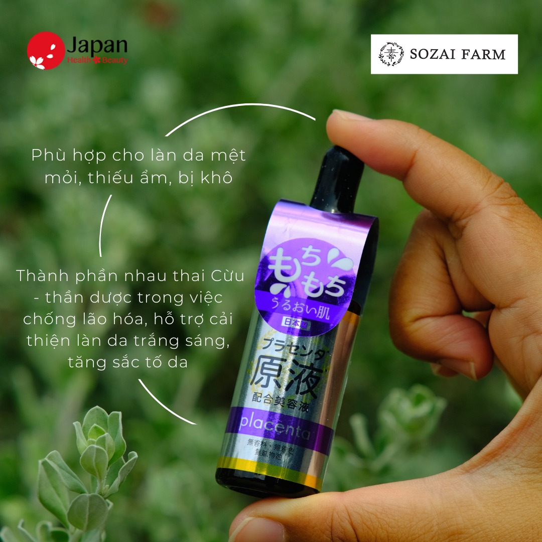 (Quà Tặng) Serum dưỡng sáng da Nhật Bản Sozai Farm Placenta Essence 20ml