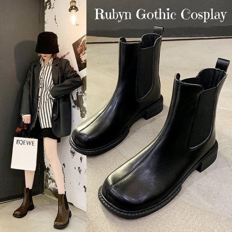 Giày Boots Chelsea Cổ Lửng 2 màu trắng đen ( size: 35-40)