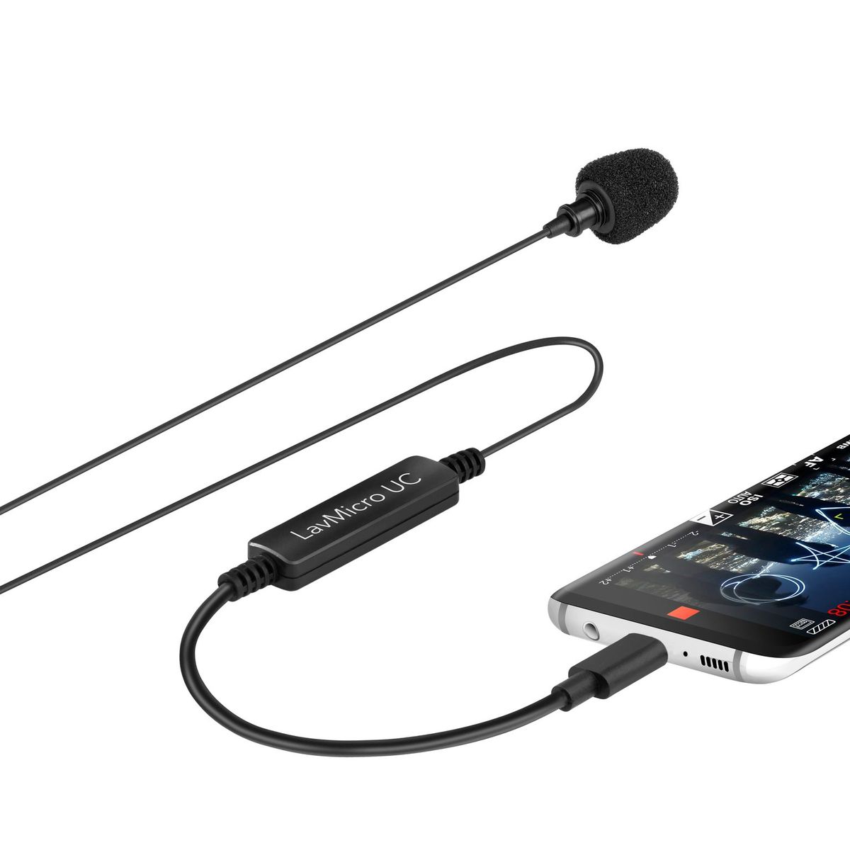 Micro Thu Âm Cài Áo Saramonic LavMicro UC Để Phỏng Vấn, Livestream, Podcast cho Điện thoại Android/ Cổng Usb-C - Hàng Chính Hãng