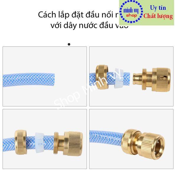 BỘ Khớp nối nhanh bằng đồng -Khớp nối nhanh dây cấp nước đầu VÀO máy rửa xe BKĐong_in