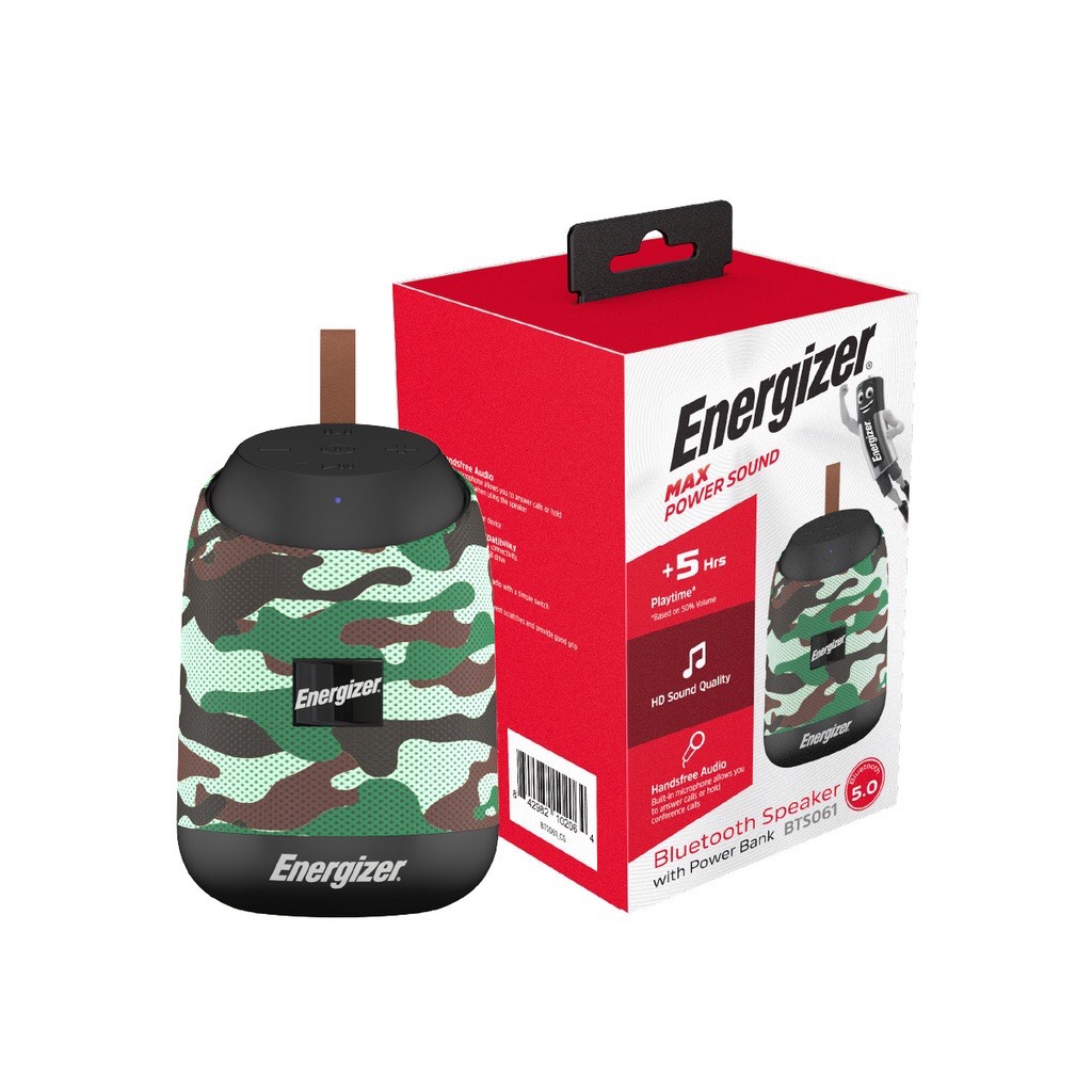 Loa Bluetooth di động Energizer Kiêm Sạc Dự Phòng BTS 061 - Hàng Chính Hãng