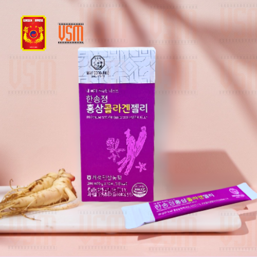 Thạch Hồng Sâm Collagen Phân Tử Thấp - Ginseng House Hộp 200g