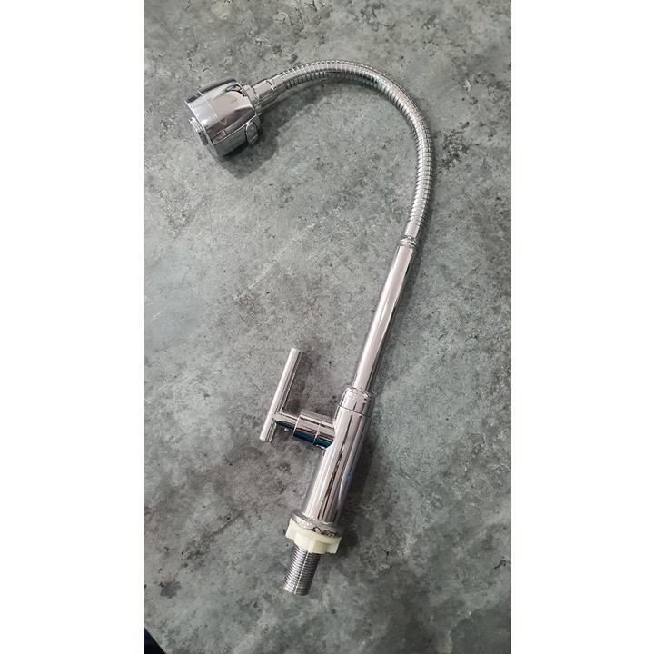 Vòi Rửa Chén Bát Lạnh Inox Mạ Crom Xoay 360 độ NV-3050C