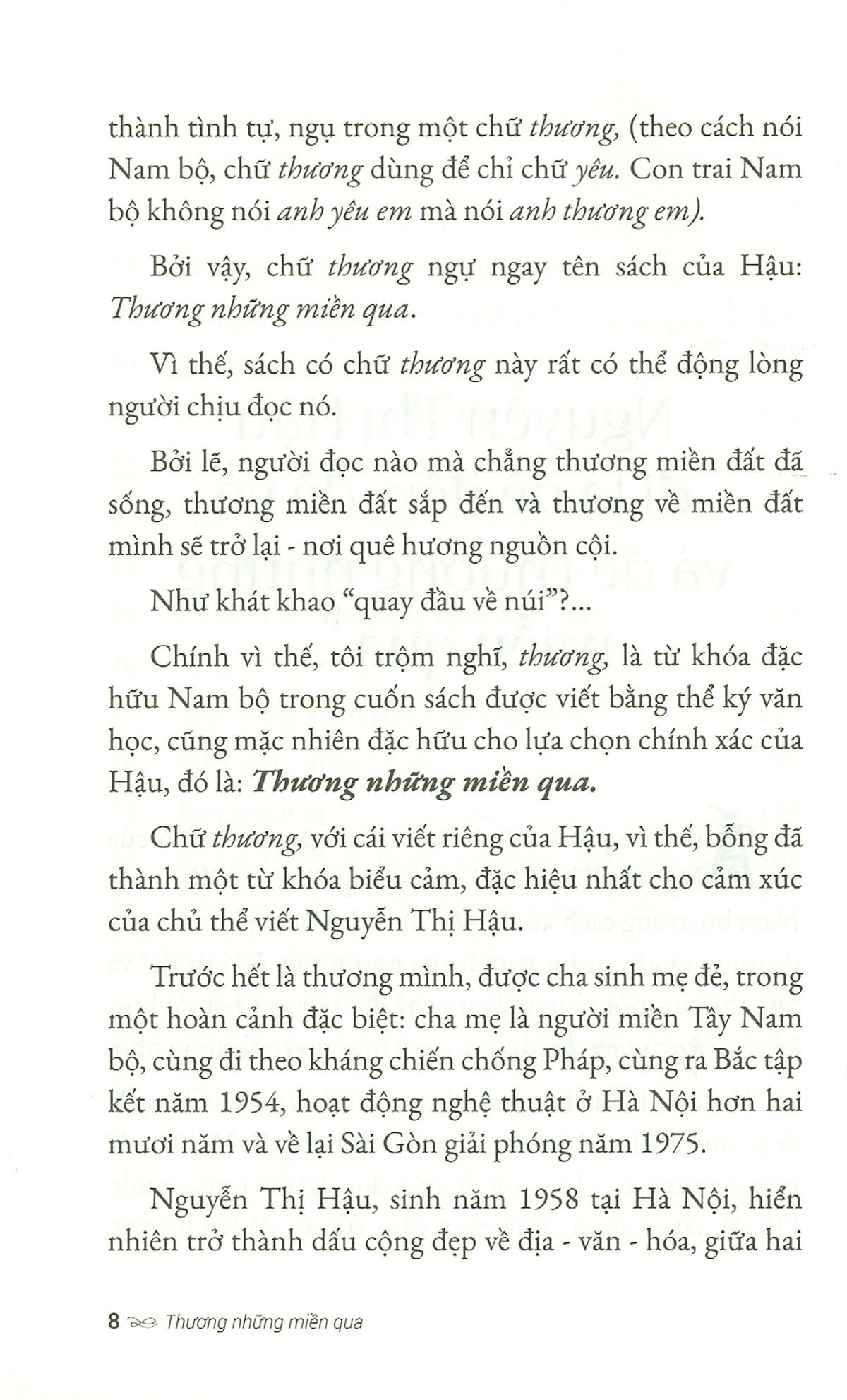 Thương những miền qua