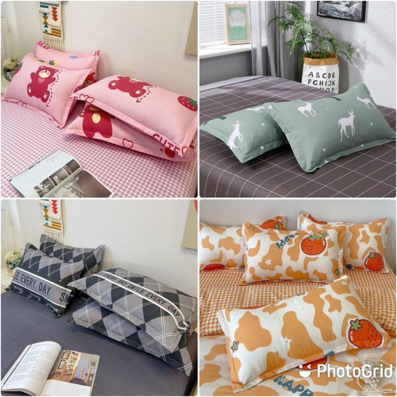 Vỏ gối nằm Cotton Poly vỏ gối đẹp, dễ thương, hàng không kèm ruột, kích thước 45cmx65cm