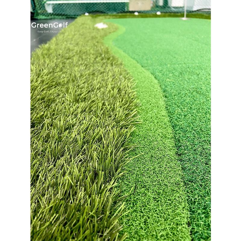 Thảm Tập Putt Golf 2 Màu Cỏ, Viền Dày/ Kích Thước 1.25*2.5m/Mã TP03/ 3 Hố Cờ/ Tặng Kèm 5 Bóng Tập