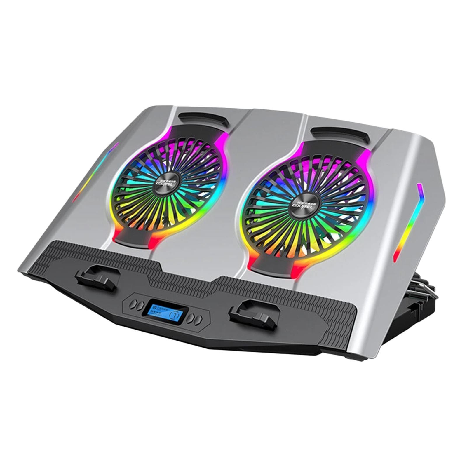 Laptop Cooler Cooling Pad Stand Adjustable Fan For Game PC Notebook