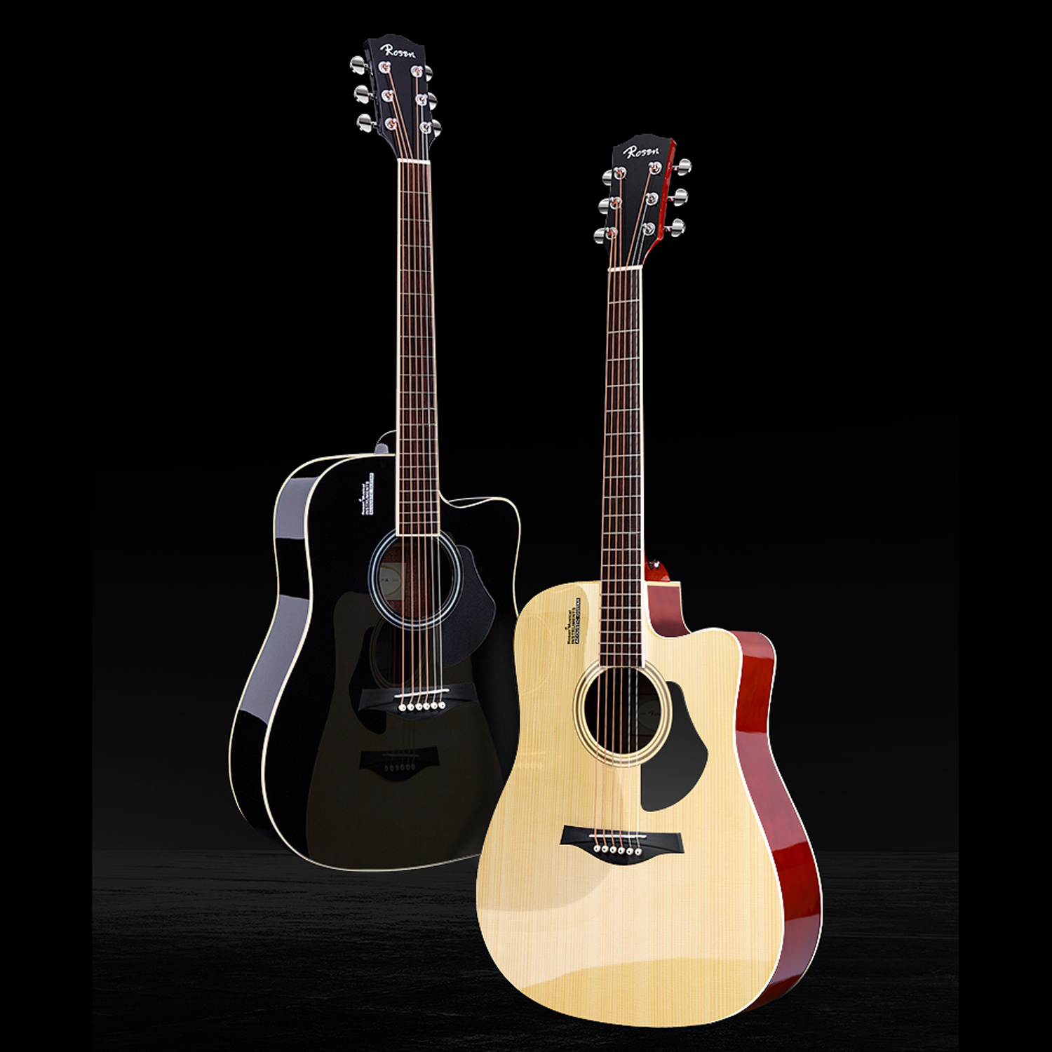 Đàn Guitar Acoustic Rosen G12 Màu Gỗ Dáng A G12NA Phân Phối Chính Hãng - Kèm móng gảy DreamMaker