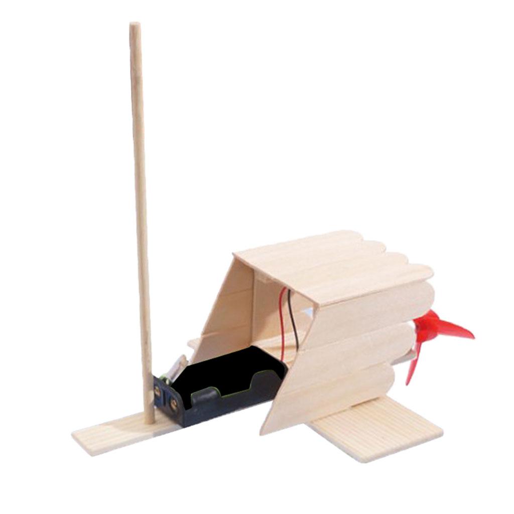 DIY Assembled Wind Turbine Model Boat Physic Student Science Educational Toy