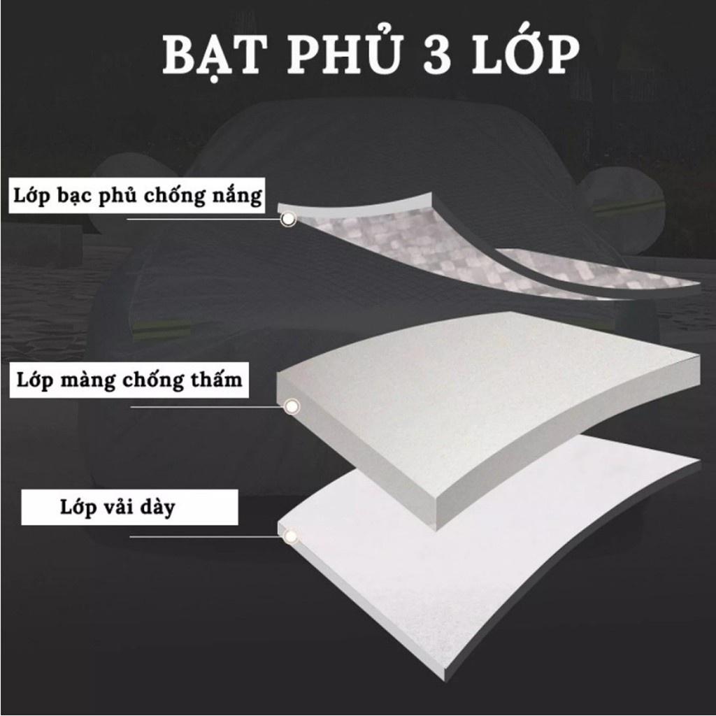 Bạt phủ toàn xe 3 lớp chỗng xước, chống nắng, chống cháy cho ô tô
