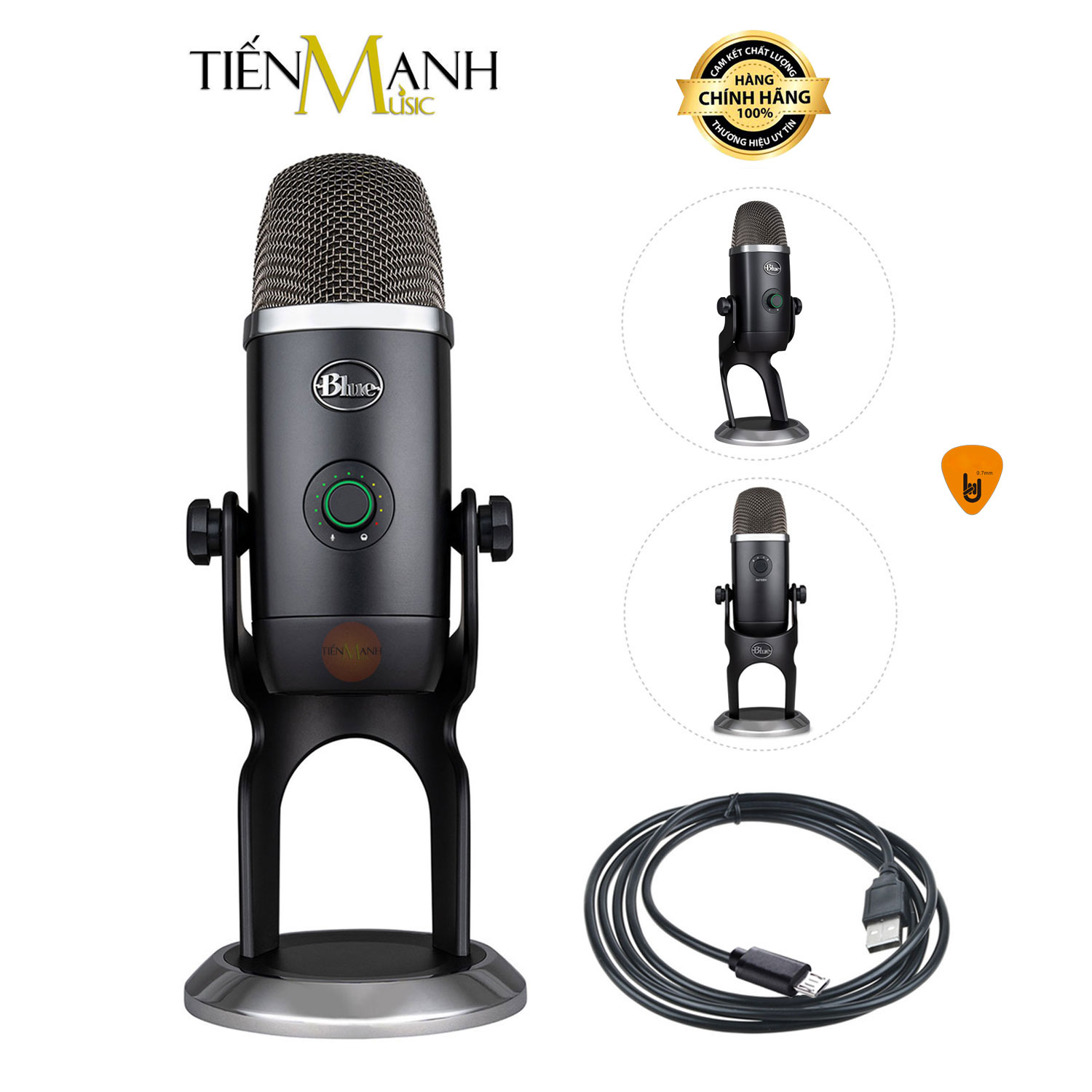 Micro Blue Yeti X USB Condenser - Mic Thu Âm Podcast, Livestream, Radio, ASMR Microphone Phòng Thu Studio Hàng Chính Hãng - Kèm Móng Gẩy DreamMaker