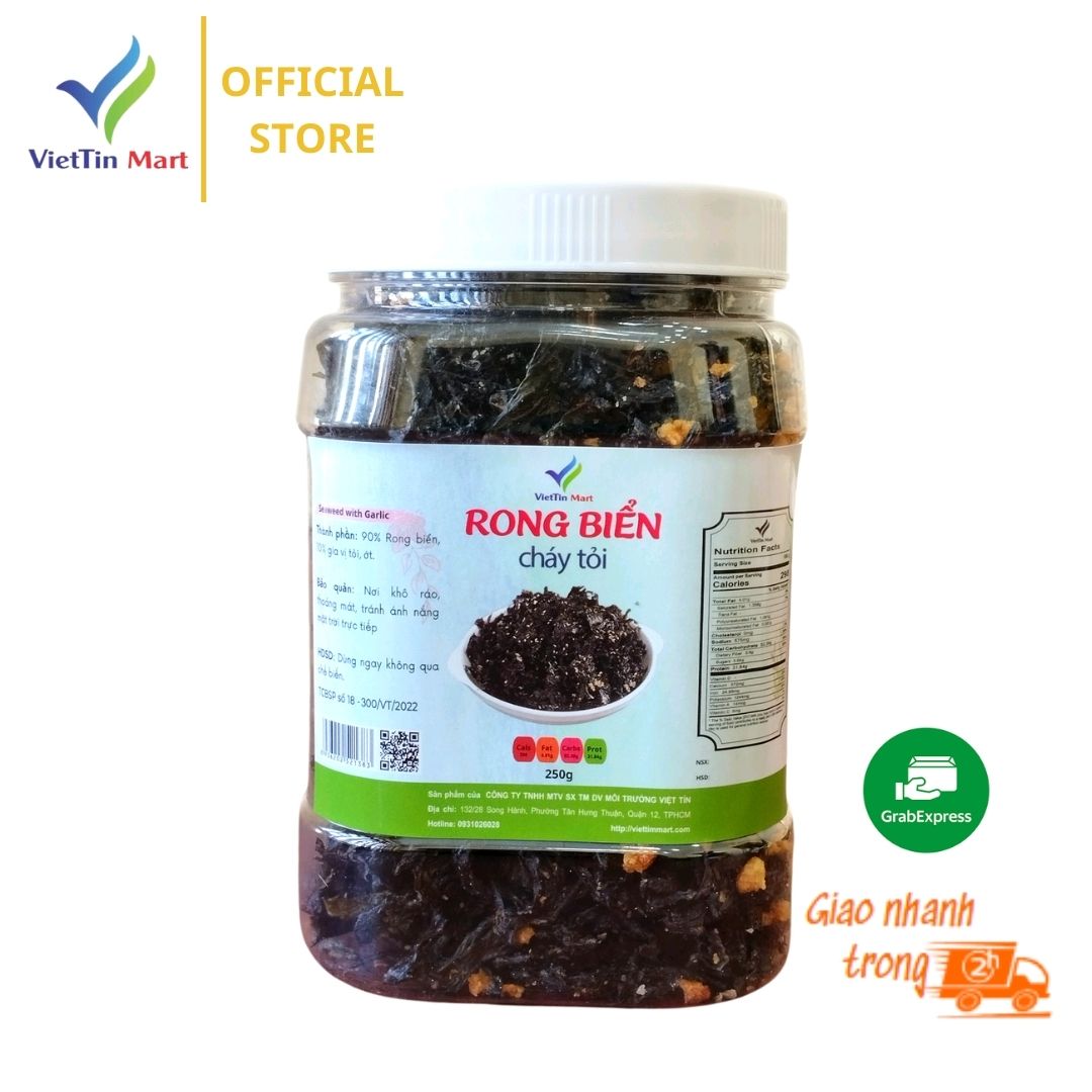 500gram rong biển cháy tỏi VSATTP (2 hũ 250g)