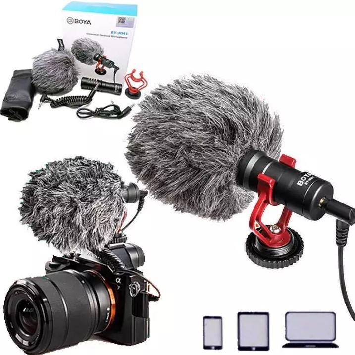 Micro thu âm cài áo Boya MM1,đa năng cardioid cho máy ảnh, máy quay, điện thoại, DSLR – Chuyên dùng thu âm, livestream