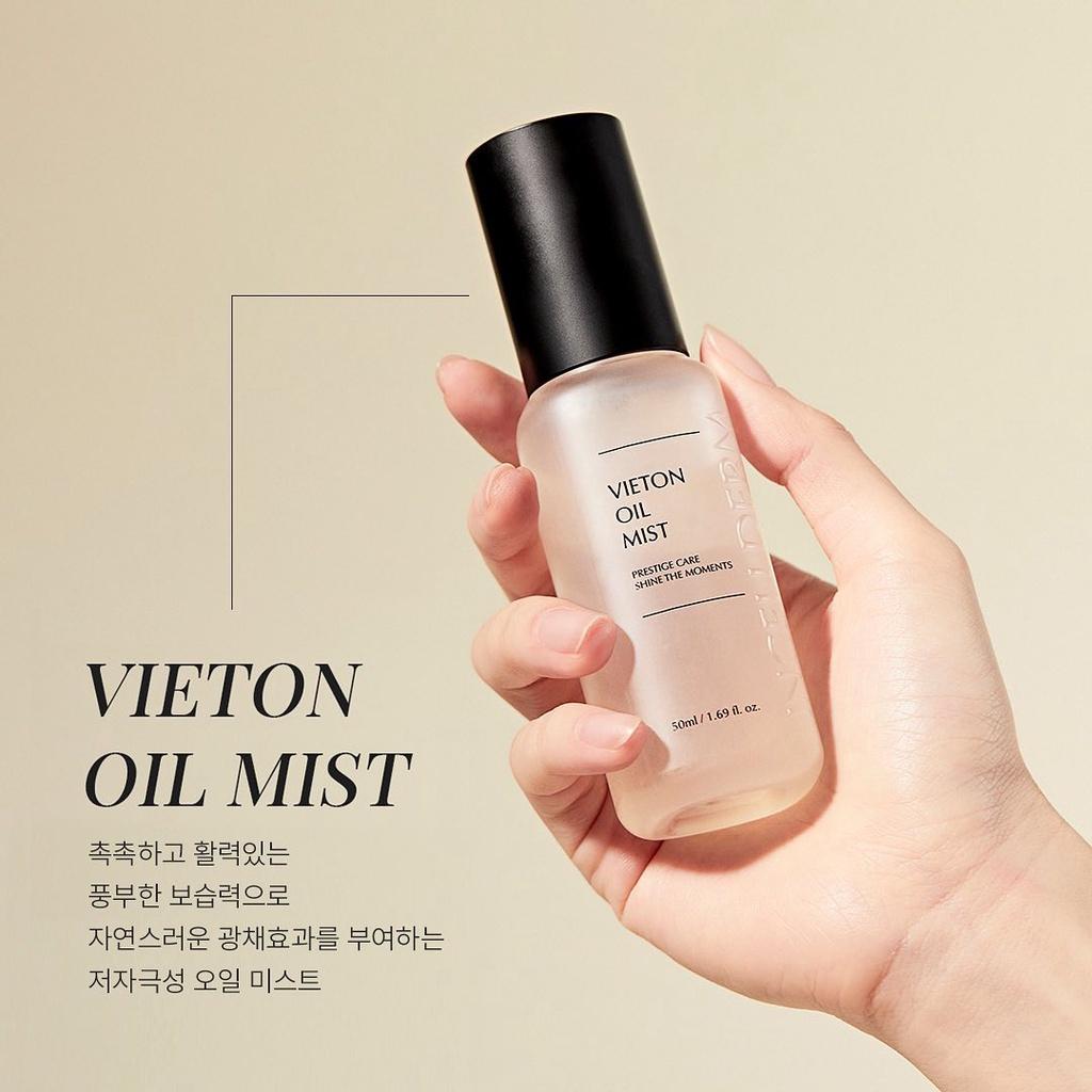 Xịt khoáng Incellderm Vieton Oil Mist Moisturizing giúp làn da trắng hồng rạng rỡ lọ 50ml - IVN03