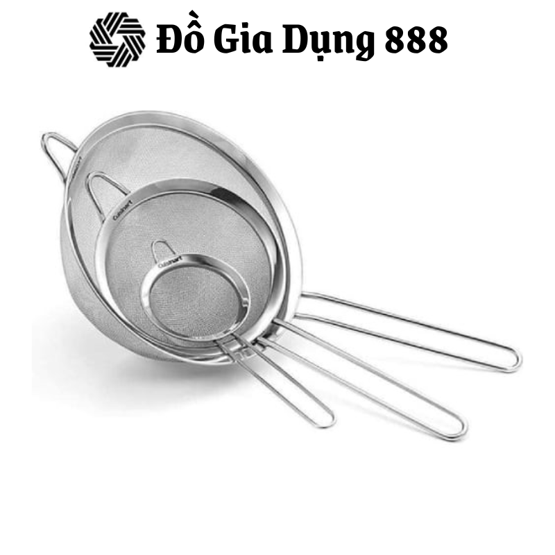 Set 3 Rây Lọc Cuisinart, 3 Lưới Lọc, Chất Liệu Thép Không Gỉ, Dễ Vệ Sinh, Nhập Đức