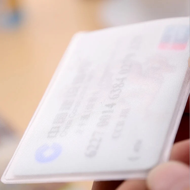 Hình ảnh Combo 10 vỏ bọc thẻ căn cước, thẻ tín dụng, bằng lái xe ATM trong suốt mặt nhám, vỏ bọc thẻ chất liệu PVC mềm dẻo, không thấm nước-VBT
